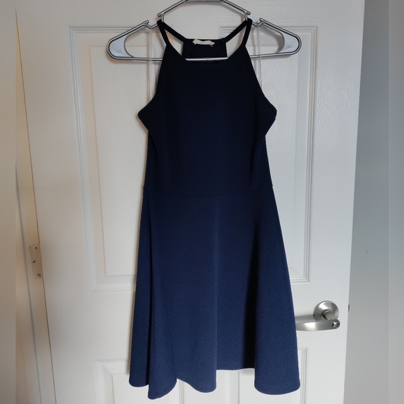 Navy halter dress - Picture 3 of 6